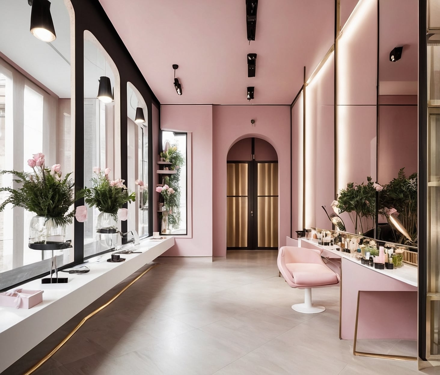 Salón de belleza acogedor